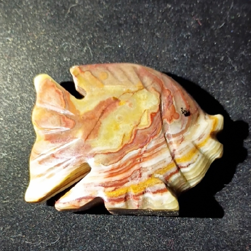 Natural Stone Fish Figurine - Multicolor